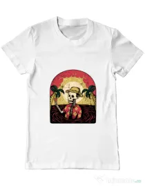 Tricou ADLER barbat Welcome to My Paradise Alb