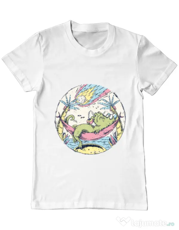 Tricou ADLER barbat Asteroid Day Alb