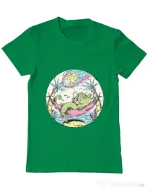 Tricou ADLER barbat Asteroid Day Verde mediu