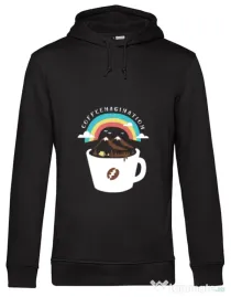 Hoodie barbat cu gluga Coffeemagination Negru