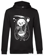 Hoodie barbat cu gluga Ramen Reaper Negru