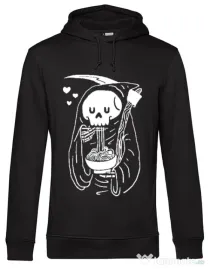 Hoodie barbat cu gluga Ramen Reaper Negru