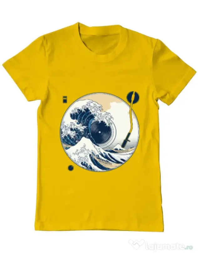Tricou ADLER barbat The Great Wave off Sound Galben