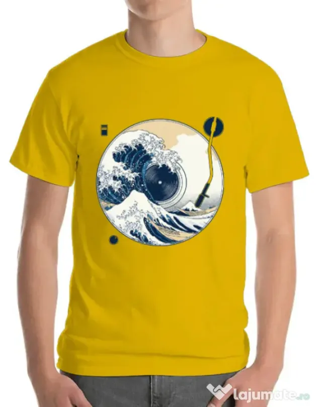 Tricou ADLER barbat The Great Wave off Sound Galben