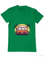 Tricou ADLER barbat Sunset Van Verde mediu