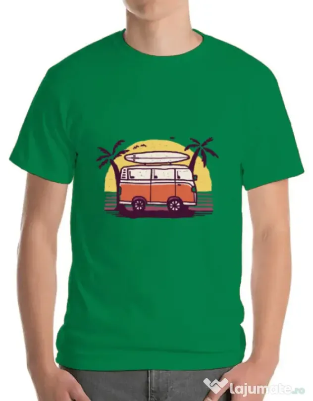 Tricou ADLER barbat Sunset Van Verde mediu