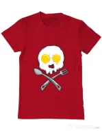 Tricou ADLER barbat Eggskull Rosu