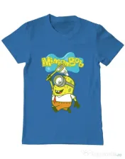 Tricou ADLER barbat MinionBob Albastru azuriu 