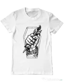 Tricou ADLER barbat Work or Die Alb