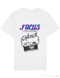 Tricou STANLEY STELLA barbat Focus and than Capture it Alb