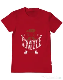 Tricou ADLER barbat Keep smile everyday Rosu