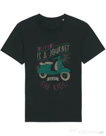 Tricou STANLEY STELLA barbat Life is a journey enjoy the ride Negru