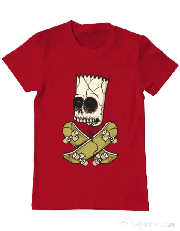 Tricou ADLER barbat Death of Skateboarder Rosu