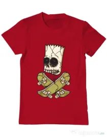 Tricou ADLER barbat Death of Skateboarder Rosu