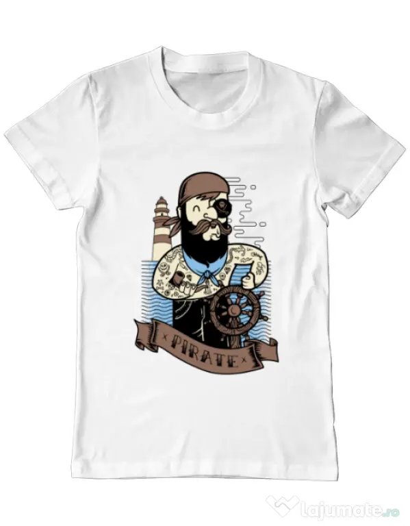 Tricou ADLER barbat Adventure of the Sea Alb
