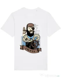 Tricou STANLEY STELLA barbat Adventure of the Sea Alb