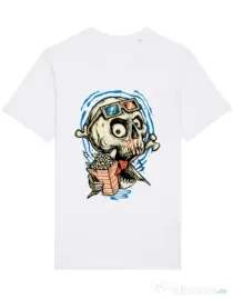 Tricou STANLEY STELLA barbat Skull Movie Alb