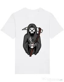 Tricou STANLEY STELLA barbat Coffee Reaper Alb