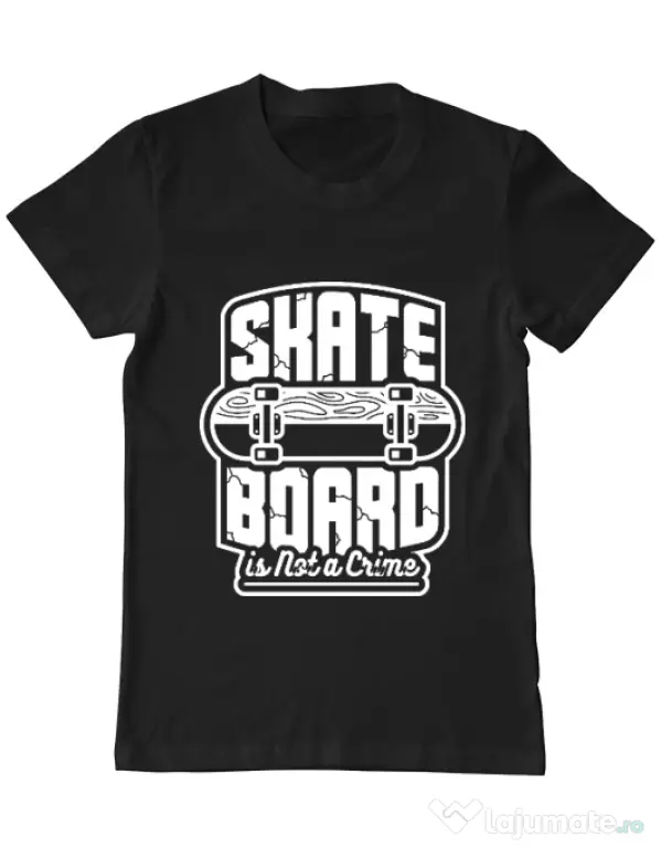 Tricou ADLER barbat Skate Board Negru