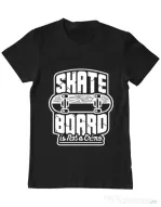 Tricou ADLER barbat Skate Board Negru