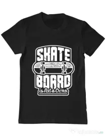 Tricou ADLER barbat Skate Board Negru