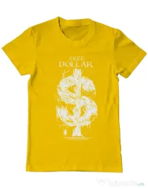 Tricou ADLER barbat Tree Dollar Galben
