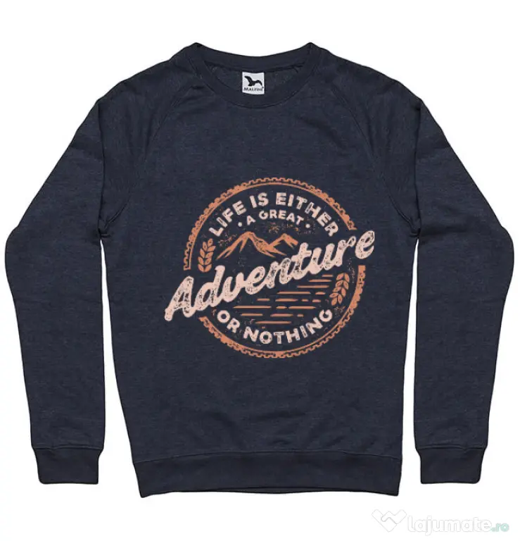 Bluza ADLER barbat Adventure or nothing Denim inchis