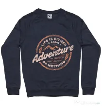 Bluza ADLER barbat Adventure or nothing Denim inchis