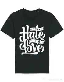 Tricou STANLEY STELLA barbat Turn Hate Into Love Negru