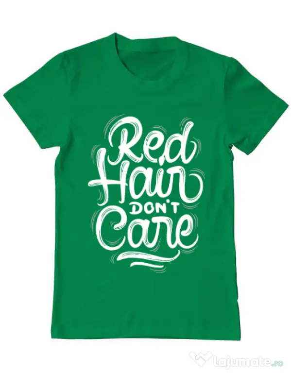 Tricou ADLER barbat Red Hair Dont Care Verde mediu