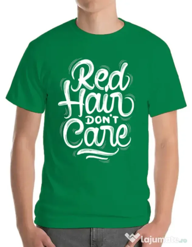 Tricou ADLER barbat Red Hair Dont Care Verde mediu