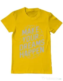 Tricou ADLER barbat Make your dreams happen Galben