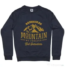 Bluza ADLER barbat Its not the mountain we conquer Denim inchis