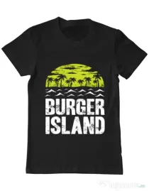 Tricou ADLER barbat Burger island Negru
