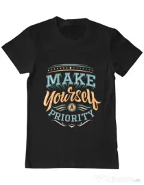 Tricou ADLER barbat Make yourself a priority Negru