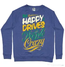 Bluza ADLER barbat Be happy Albastru melanj