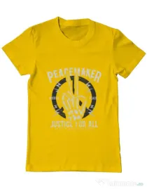Tricou ADLER barbat Peace Maker Galben