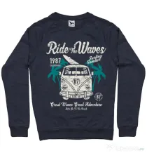 Bluza ADLER barbat Ride The Waves Denim inchis