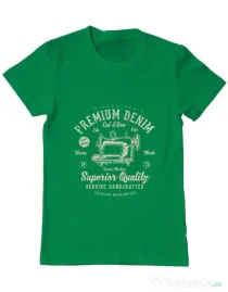 Tricou ADLER barbat Premium Denim Verde mediu