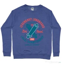 Bluza ADLER barbat Legendary Longboard Albastru melanj