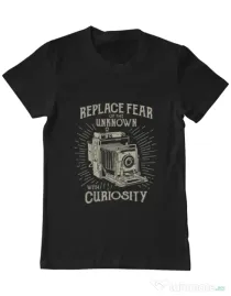 Tricou ADLER barbat Replace Fear Negru