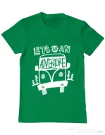 Tricou ADLER barbat Lets Go an Adventure Verde mediu