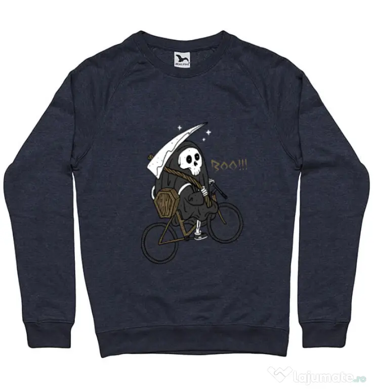 Bluza ADLER barbat Back to Boo Denim inchis