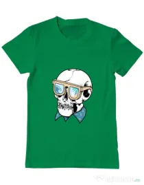 Tricou ADLER barbat Skull Holiday Verde mediu