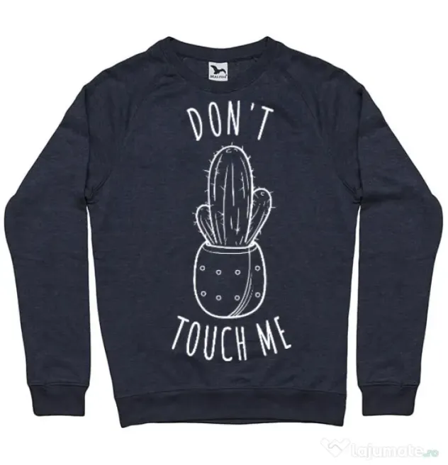 Bluza ADLER barbat Do not touch me Denim inchis