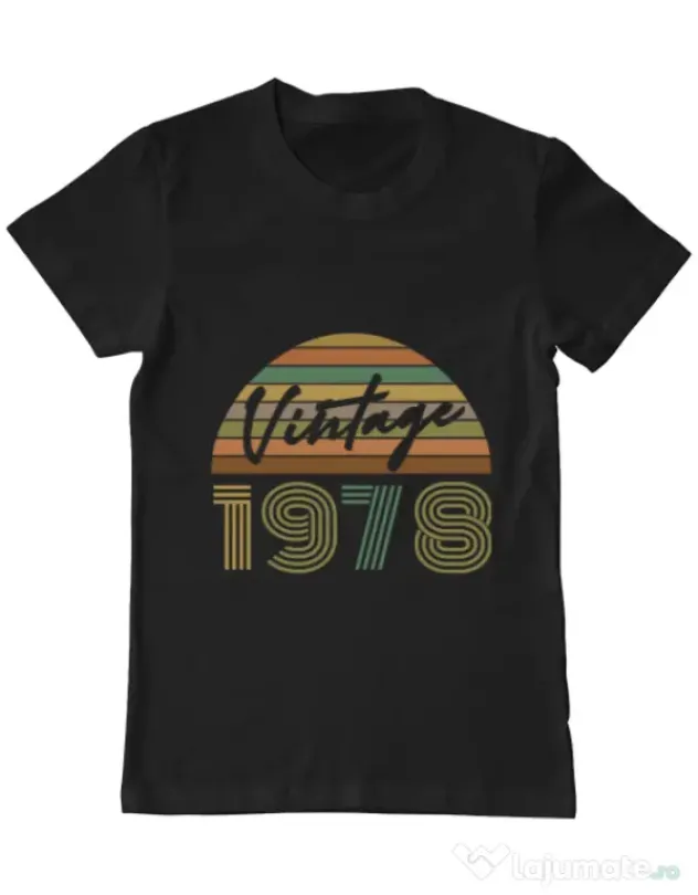 Tricou ADLER barbat Vintage 1978 Negru