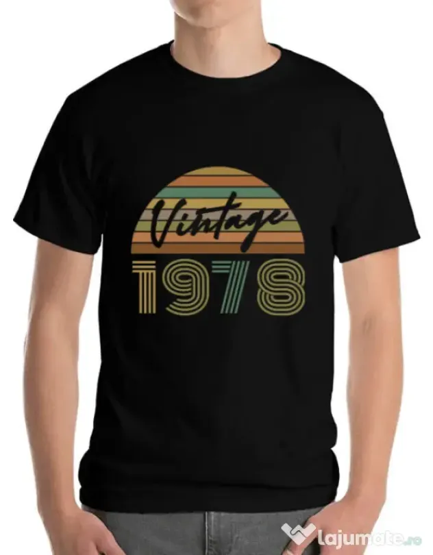 Tricou ADLER barbat Vintage 1978 Negru