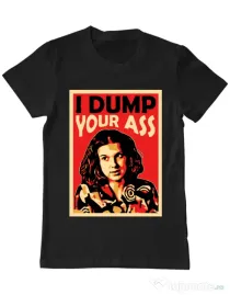 Tricou ADLER barbat I dump your ass Negru