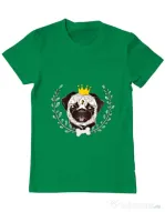Tricou ADLER barbat King Of Pug Verde mediu