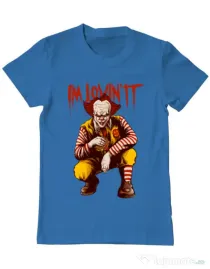 Tricou ADLER barbat I'm Lovin IT Albastru azuriu